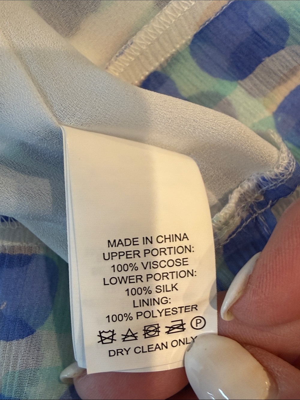 Kate Spade New York 'Island Stamp' Double Layer Blue/White Tank Top Size 8 - Picture 15 of 15